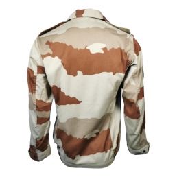 veste F2 camouflage désert daguet, vue de dos, empiècements épaules et bas élastiqué, occasion