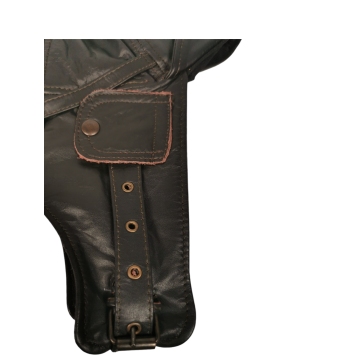 Casque aviateur vintage en cuir – Style pilote 20e siècle