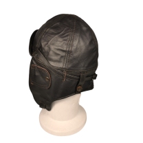 Casque aviateur vintage en cuir