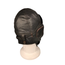 Casque aviateur vintage en cuir