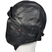 Casque aviateur vintage en cuir