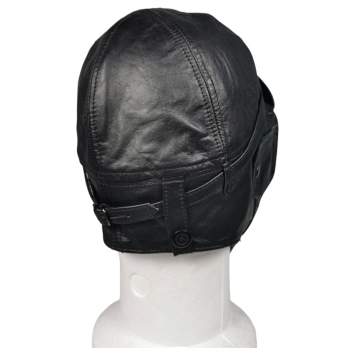 Casque aviateur vintage en cuir – Style pilote 20e siècle