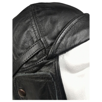 Casque aviateur vintage en cuir