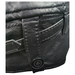 casque cuir aviateur noir pas cher