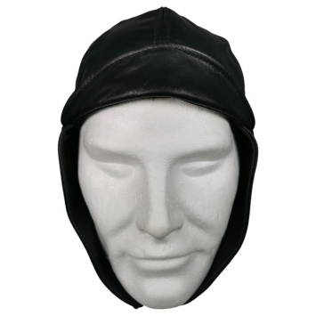 Casque aviateur vintage en cuir – Style pilote 20e siècle