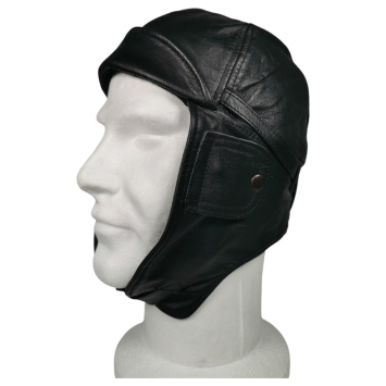 Casque aviateur vintage en cuir – Style pilote 20e siècle