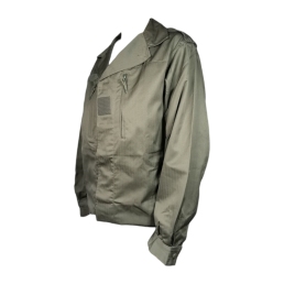 veste f2 verte armée française, vue 3/4 gauche, bande patronymique velcro poitrine