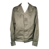 veste militaire f2 verte, face avant, fermeture boutons sous rabat, 2 zips poitrine