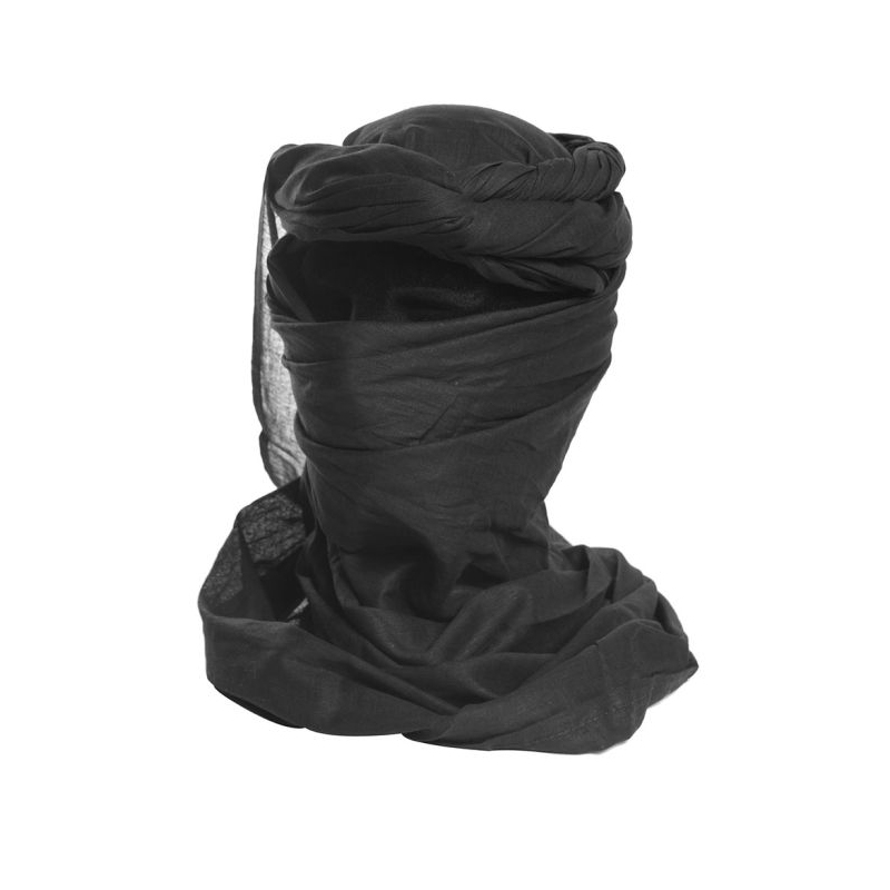 Chèche Noir 100% Coton ARES