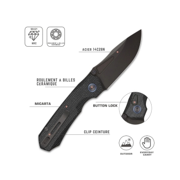 Couteau REMETTE RHINO vert