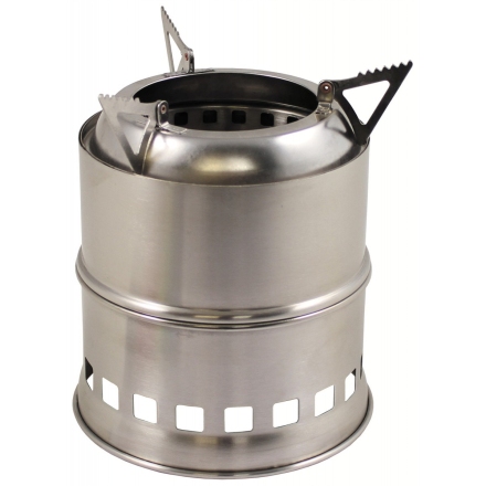 Réchaud à bois de camping FOREST Stove Acier Inoxydable vue monté
