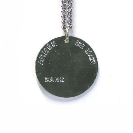 Plaque d'identité militaire Armée de l'Air