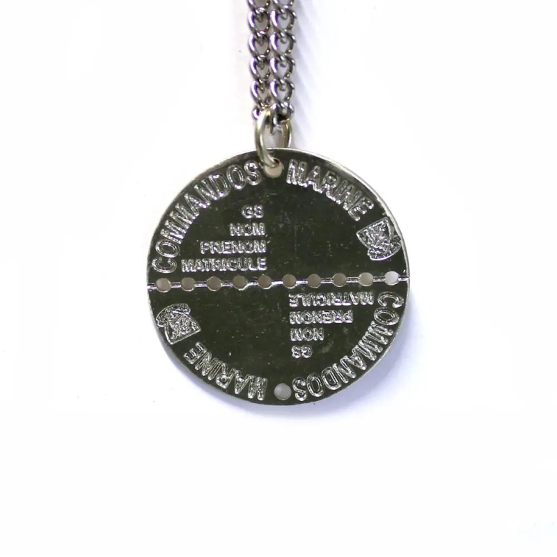 Plaque d'identité militaire Commandos Marine