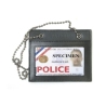 Porte-carte en cuir avec chaîne Forces de l'ordre