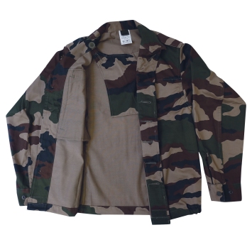 veste f2 camouflage ce ouverte, vue intérieure, doublure et grande poche interne
