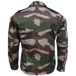 veste f2 camouflage ce, vue de dos, pattes d’épaule et bas élastiqué
