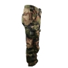 pantalon treillis t4s1 zone tempérée cce, détail jambe, renforts genoux et bas zippés