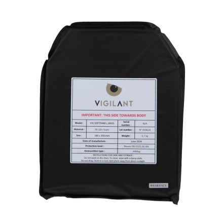 Insert Balistique Souple NIJ IIIA 28x35 cm VIGILANT