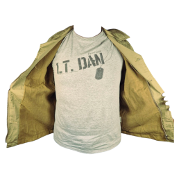 veste m-1941 reproduction, doublure intérieure ocre, vue ouverte, zip et patte visibles