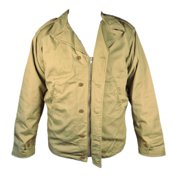 veste m-1941 us army reproduction, fermeture zippée sous patte boutonnée, col rabattu