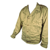 veste us m41 ww2 reproduction, vue 3/4 droite, col chemise et boutons frontaux