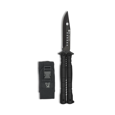Couteau papillon Noir K25 - 23 cm