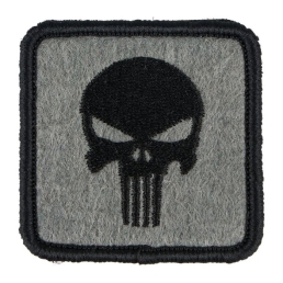 Écusson Punisher Brodé Velcro gris