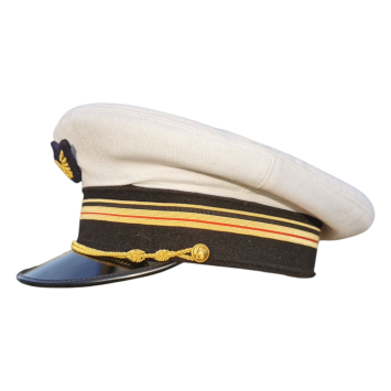 Casquette Armée de l’Air – profil droit, ruban tricolore, jugulaire dorée