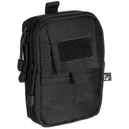 Pochette EDC MOLLE MFH — vue 3/4 avant, noire