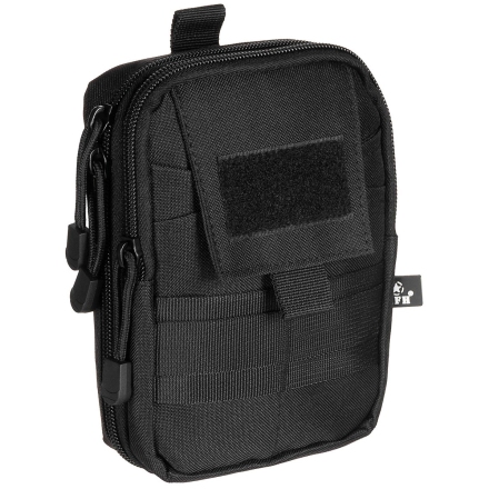 Pochette EDC MOLLE MFH — vue 3/4 avant, noire
