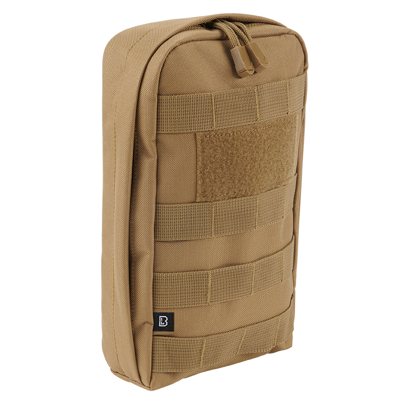 pochette molle snake brandit coyote, organiseur edc 600d 24x15x5 cm, vue de face