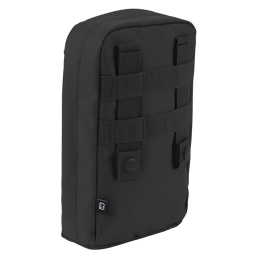 pochette molle snake noir, dos pals + passage ceinture, fixation sur sac ou gilet