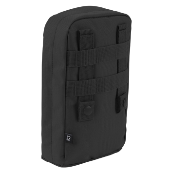 pochette molle snake brandit noir, organiseur edc 600d 24x15x5 cm, vue de face