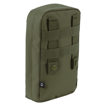 pochette molle snake brandit vert, organiseur edc 600d 24x15x5 cm, vue de face