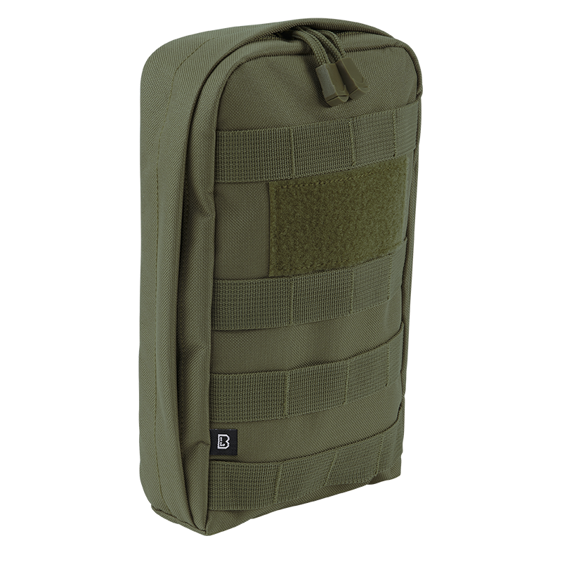 pochette molle snake brandit vert, organiseur edc 600d 24x15x5 cm, vue de face