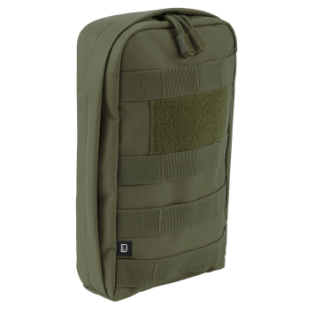 pochette molle snake brandit vert, organiseur edc 600d 24x15x5 cm, vue de face