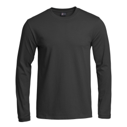 t-shirt manches longues STRONG A10 Equipment noir, coton 210 g/m², vue de face