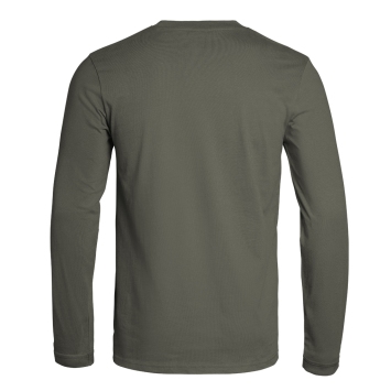 t-shirt manches longues STRONG A10 Equipment vert olive, coton 210 g/m², vue de face