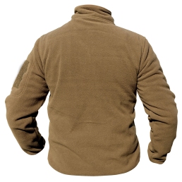 blouson polaire OPEX FITTE coyote, vue arrière, bas élastiqué, coupe ajustée