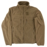blouson polaire militaire coyote OPEX FITTE, vue à plat, poches zippées avant