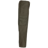pantalon treillis m75 bh olive, profil droit, poche cargo latérale et jambe droite