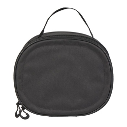 porte képi luxe noir ares, face avant, double fermeture éclair