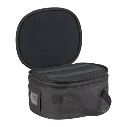 porte képi luxe noir ares, étui ouvert, intérieur doublé