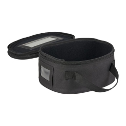 porte képi luxe noir ares, couvercle retiré, volume interne visible