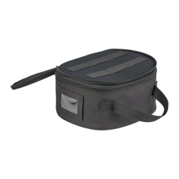 porte képi luxe noir ares, vue trois-quarts fermé, dessus renforcé