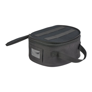 porte képi luxe noir ares, vue trois-quarts fermé, dessus renforcé