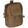 Pochette EDC MOLLE MFH — vue 3/4 avant, coyote