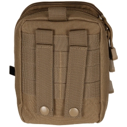 Pochette EDC MOLLE MFH — dos avec passants MOLLE et boutons coyote