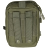 Pochette EDC MOLLE MFH — dos avec passants MOLLE et boutons vert