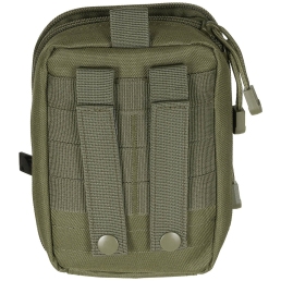 Pochette EDC MOLLE MFH — dos avec passants MOLLE et boutons vert
